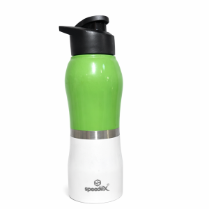 Speedex Stainless Steel Sports Water Bottle with Flip Cap – Green & White (500 ML)