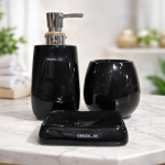 Black Ceramic Bathroom Accessory Set