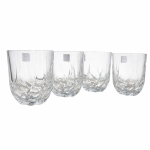 Premium Crystal Whiskey Glass Set (Set of 4) – Elegant Twist Design Tumblers