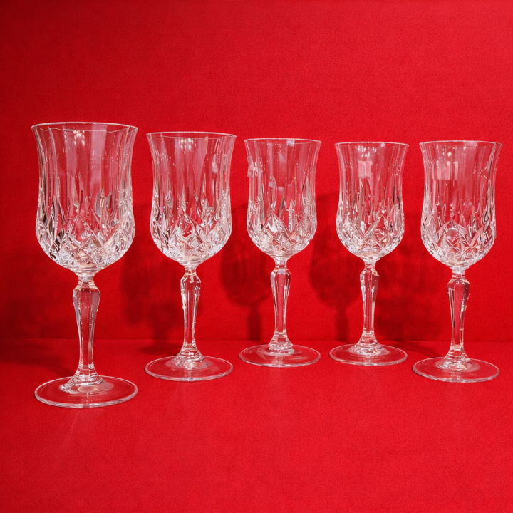 Premium Crystal Wine Glass Set (Set of 6)