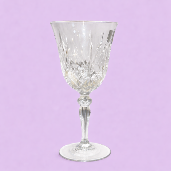 Premium Crystal Cut Wine Glass – Elegant Stemware (Set of 6)