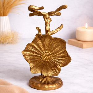 Golden Blossom Decorative Jewelry Stand