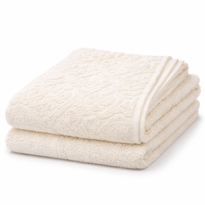 Pure White Jacquard Bath Towel – Premium Cotton Luxury Collection