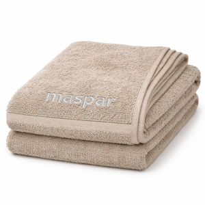 Maspar Signature Taupe Bath Towel – Premium Cotton Embroidered Collection
