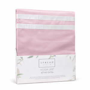Spread Spain Yoga Life Botanic Cotton Bedsheet Set – Blush Pink